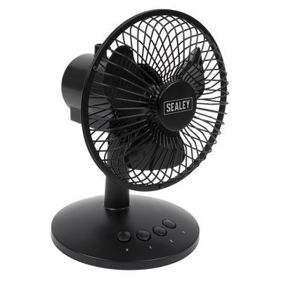 Sealey SFF6USB 6" Small Oscillating USB Desk Fan 3-Speed