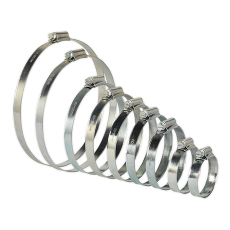 Sealey SHCS2 Zinc Plated Hose Clip Assortment 44-160mm 26pc