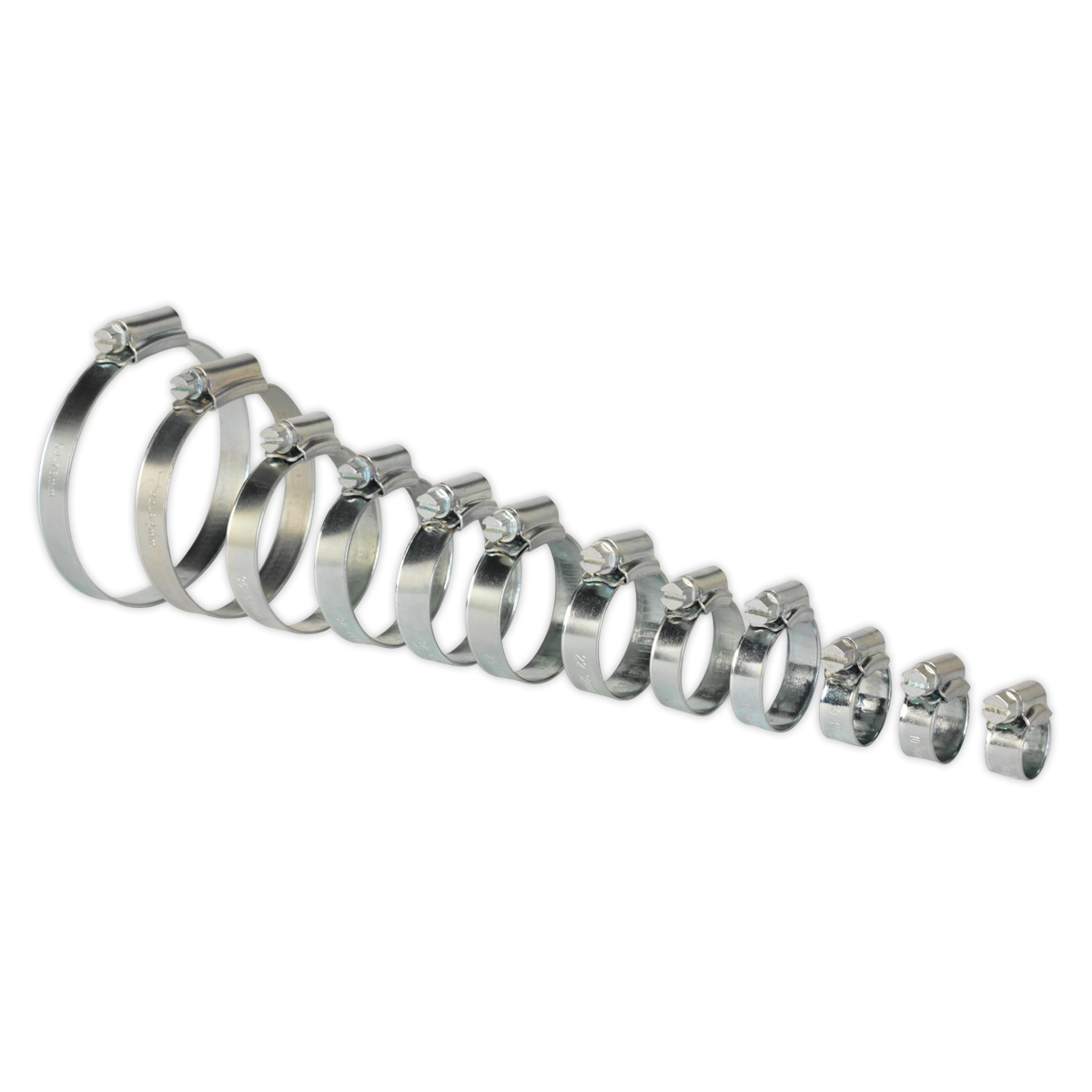 Sealey SHCS3 Zinc Plated Hose Clip Assortment 8-57mm 85pc