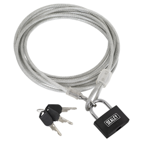 Sealey SHGCL3 Motorcycle Cable Lock 3m