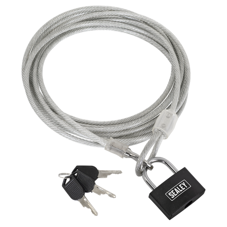 Sealey SHGCL3 Motorcycle Cable Lock 3m