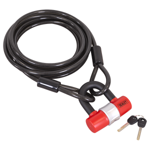 Sealey SHGCL5 Motorcycle Cable Lock 10mm x 5m
