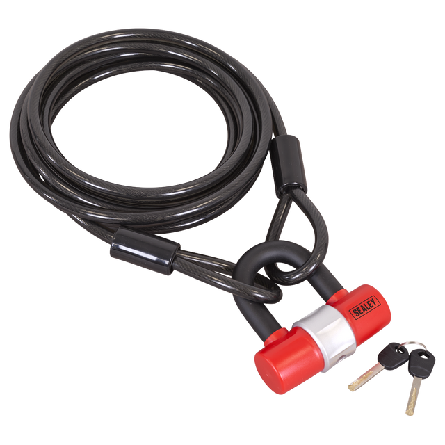 Sealey SHGCL5 Motorcycle Cable Lock 10mm x 5m