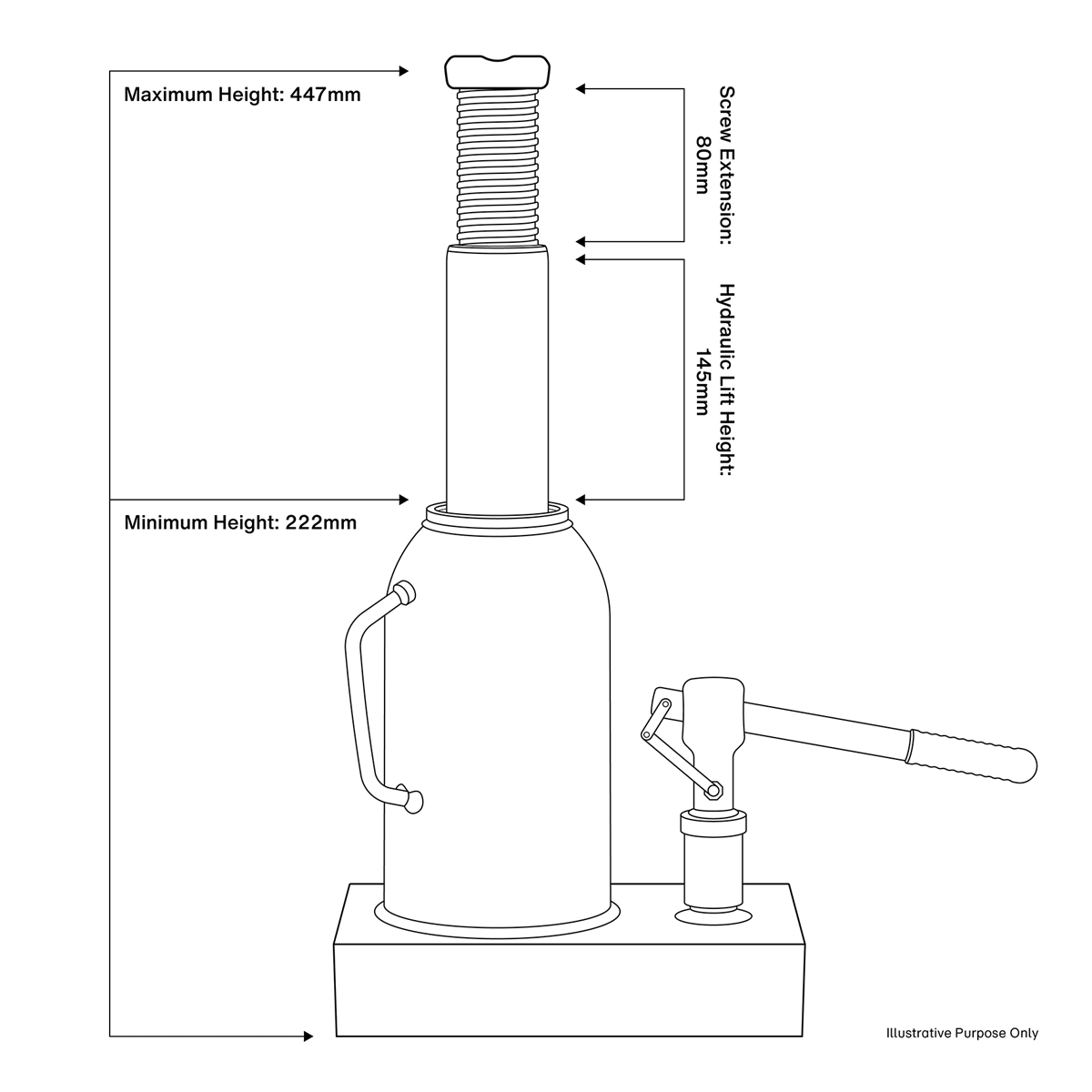 Sealey SJ10 Bottle Jack 10 Tonne - additional view 4