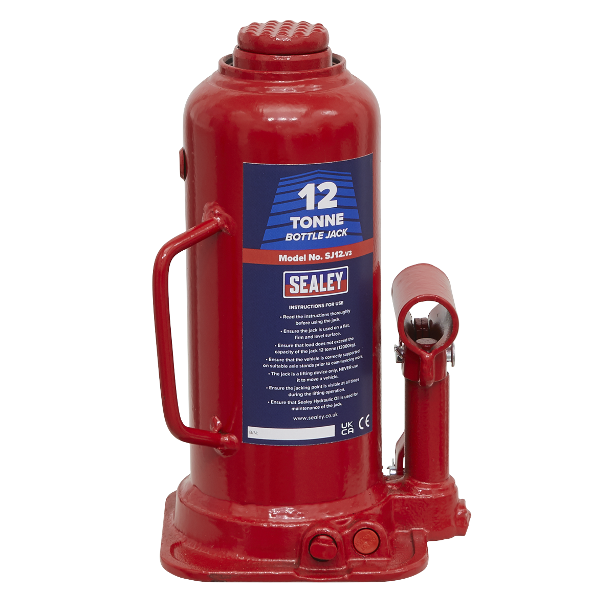 Sealey SJ12 Bottle Jack 12 Tonne - additional view 7