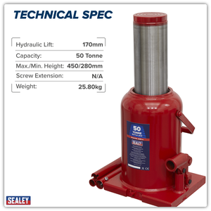 Sealey SJ50 Bottle Jack 50 Tonne - additional view 8
