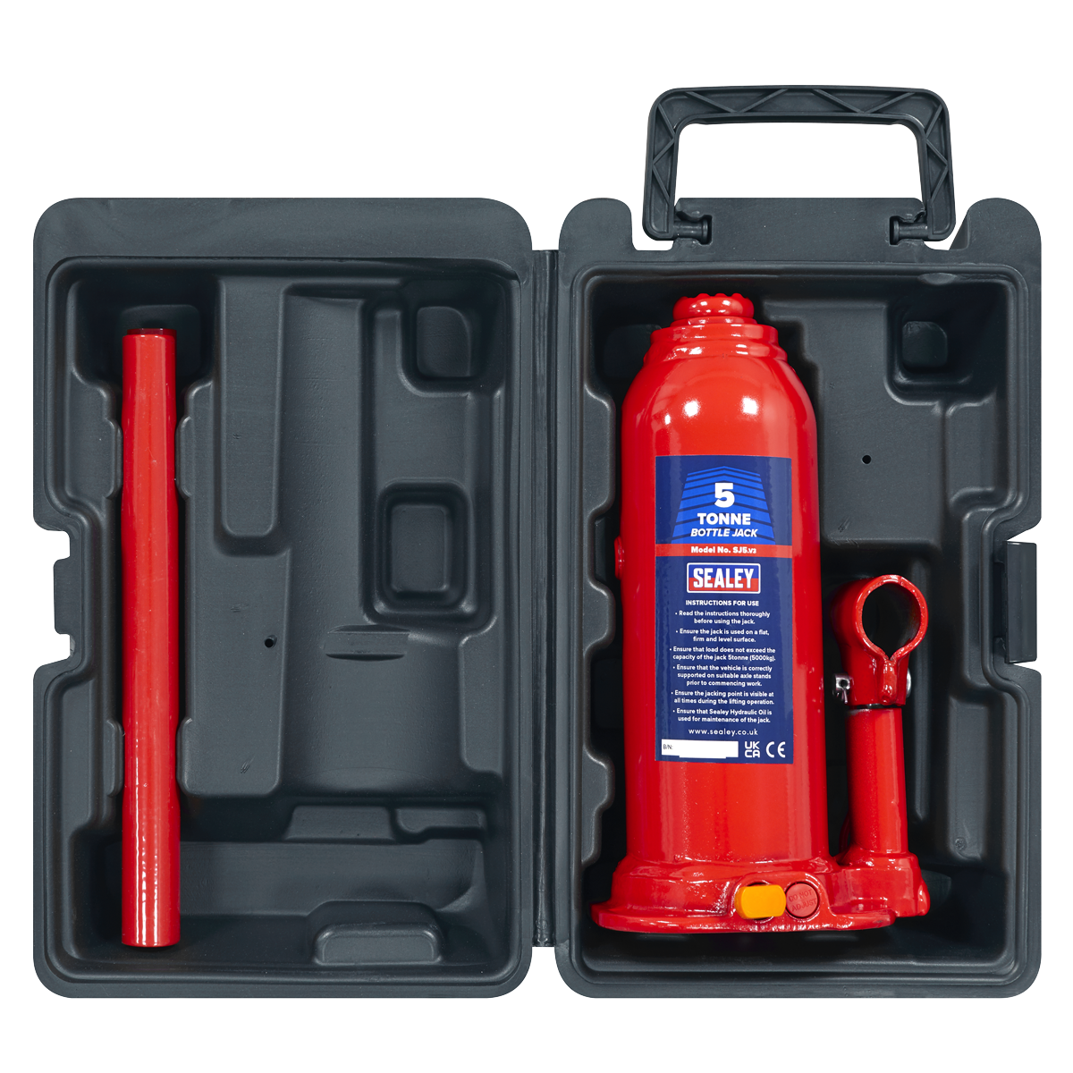 Sealey SJ5BMC Bottle Jack 5 Tonne with Storage Case - additional view 3