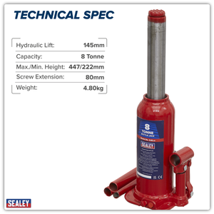Sealey SJ8 Bottle Jack 8 Tonne - additional view 8