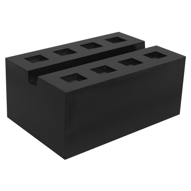 Sealey SJBEX.A03 Slotted Rubber Support Block for Viking Jacking Beams 80mm