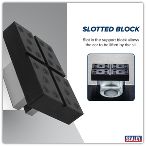 Sealey SJBEX.A05 Cross Slotted Rubber Support for Viking Jacking Beams 82mm - additional view 8
