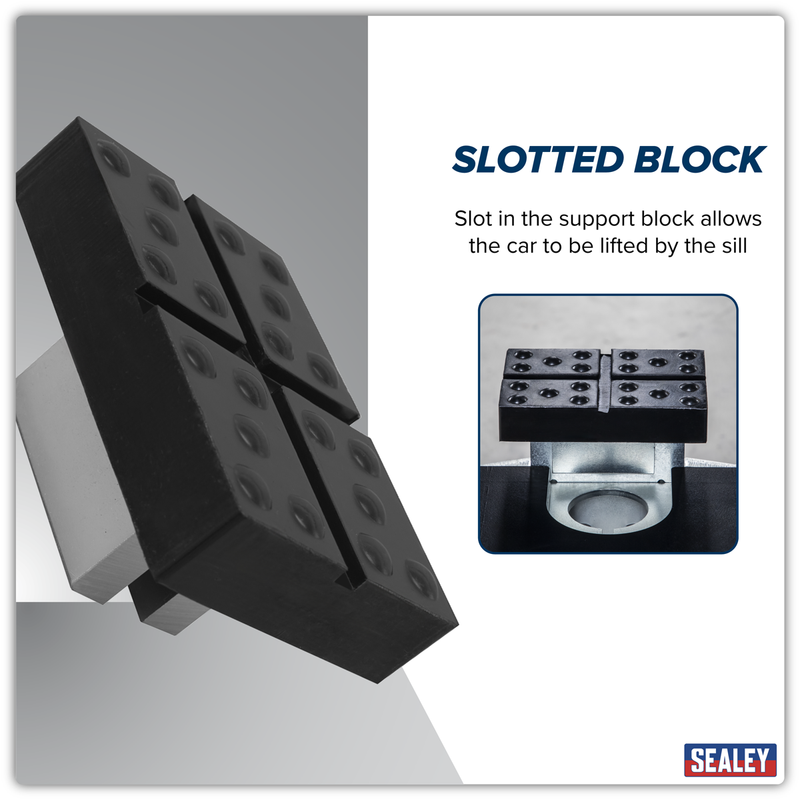 Sealey SJBEX.A05 Cross Slotted Rubber Support for Viking Jacking Beams 82mm - additional view 8