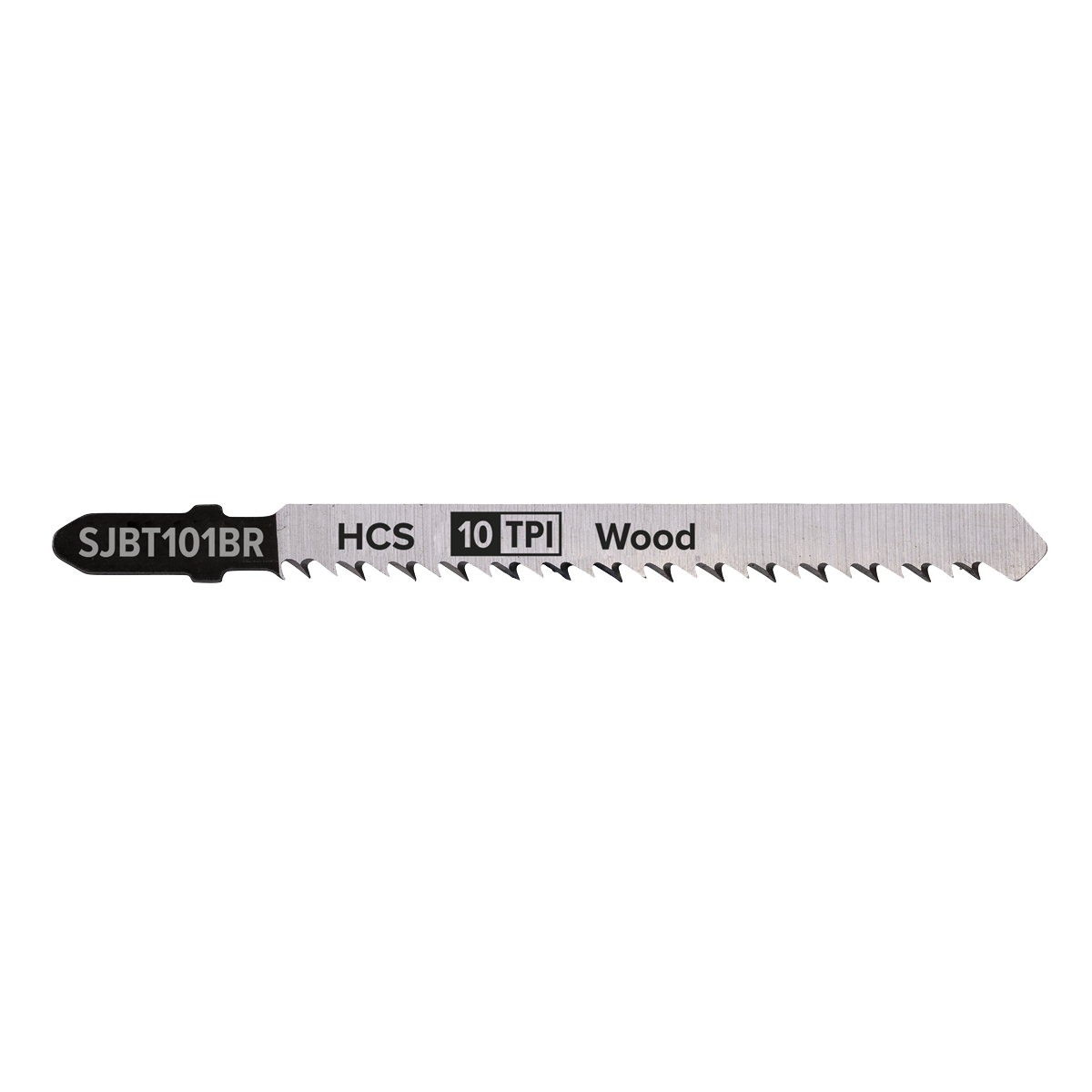 Sealey SJBT101BR Jigsaw Blade for Hard Wood Downward Cut 100mm 10tpi - Pack of 5 - additional view 2