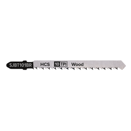 Sealey SJBT101BR Jigsaw Blade for Hard Wood Downward Cut 100mm 10tpi - Pack of 5 - additional view 2