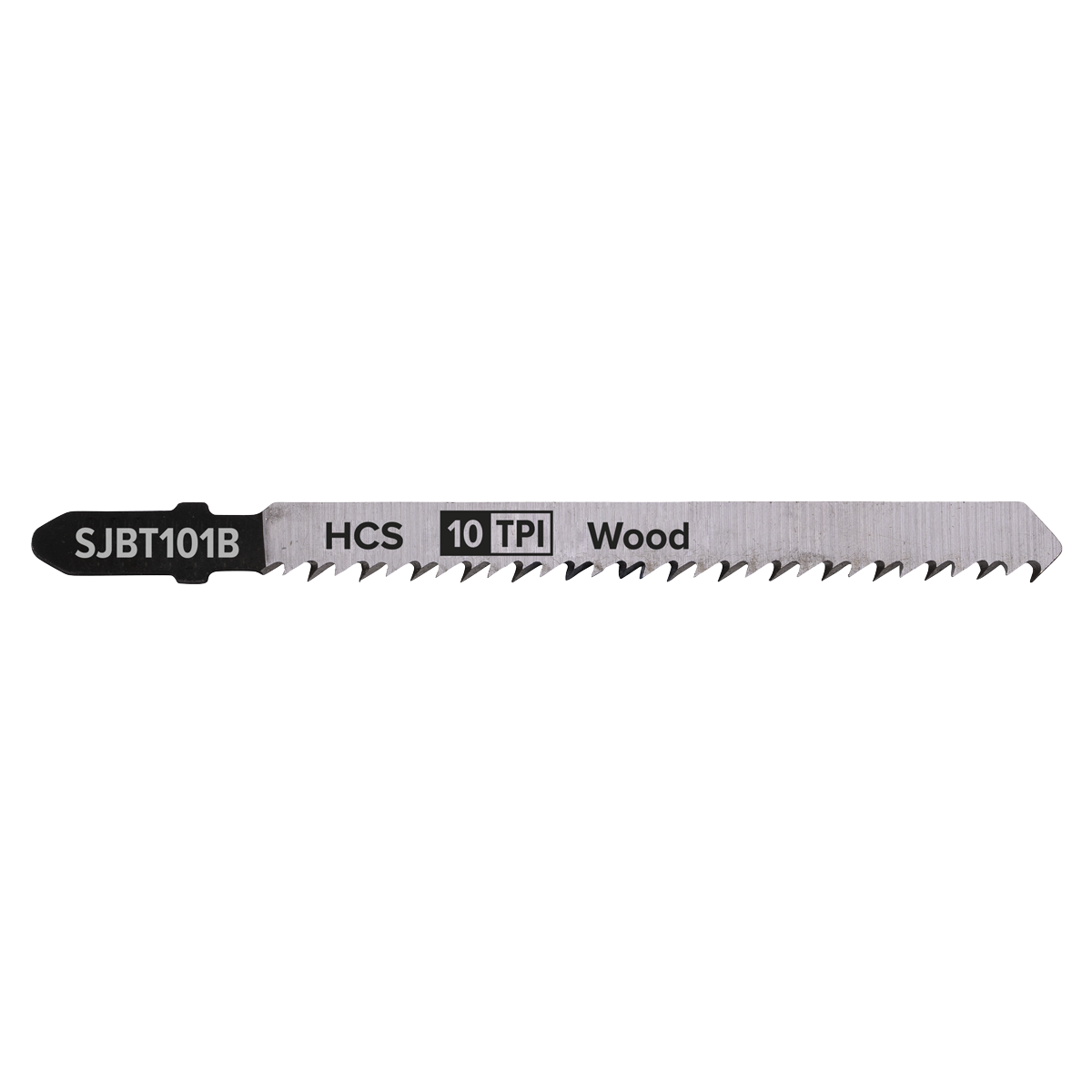 Sealey SJBT101B Jigsaw Blade for Hard Wood 100mm 10tpi - Pack of 5 - additional view 2