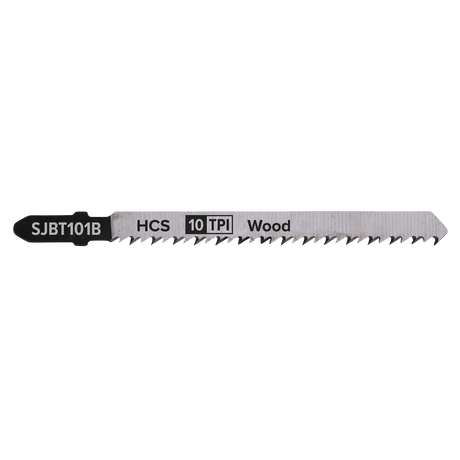 Sealey SJBT101B Jigsaw Blade for Hard Wood 100mm 10tpi - Pack of 5 - additional view 2