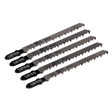 Sealey SJBT101D Jigsaw Blade for Hard Wood 100mm 6tpi - Pack of 5