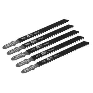Sealey SJBT111C Jigsaw Blade for General Wood 100mm 8tpi - Pack of 5