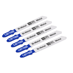 Sealey SJBT118BF Jigsaw Blade for Metal 75mm 12tpi - Pack of 5