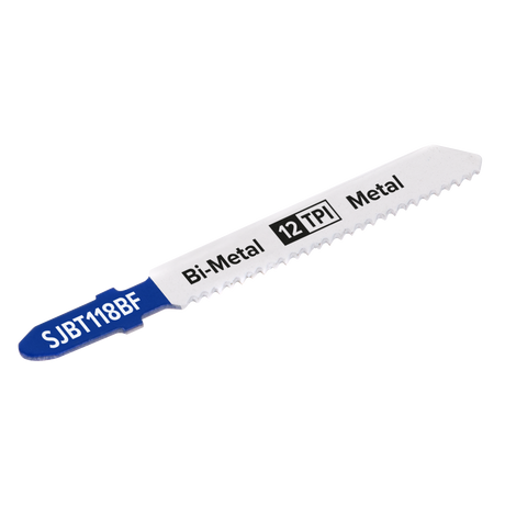 Sealey SJBT118BF Jigsaw Blade for Metal 75mm 12tpi - Pack of 5 - additional view 2