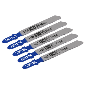 Sealey SJBT118B Jigsaw Blade for Metal 92mm 11-14tpi - Pack of 5