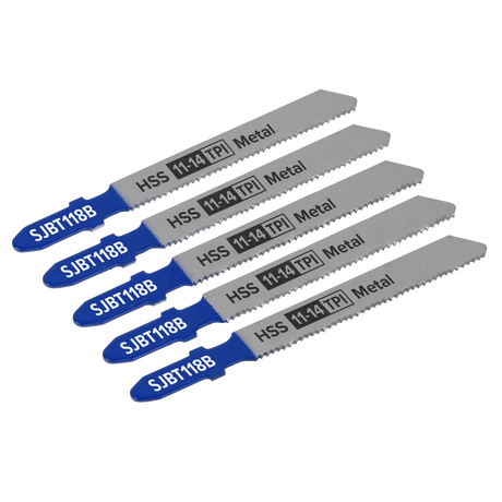 Sealey SJBT118B Jigsaw Blade for Metal 92mm 11-14tpi - Pack of 5