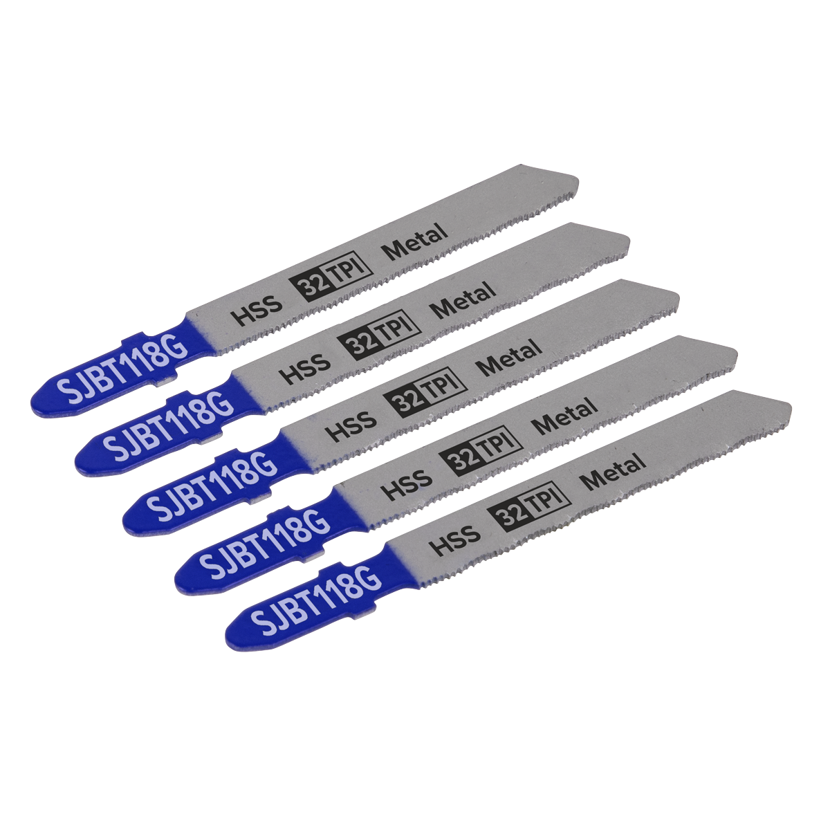 Sealey SJBT118G Jigsaw Blade for Metal 75mm 32tpi - Pack of 5