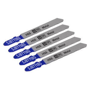 Sealey SJBT118G Jigsaw Blade for Metal 75mm 32tpi - Pack of 5