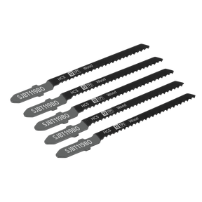 Sealey SJBT119BO Jigsaw Blade for General Wood 75mm 12tpi - Pack of 5