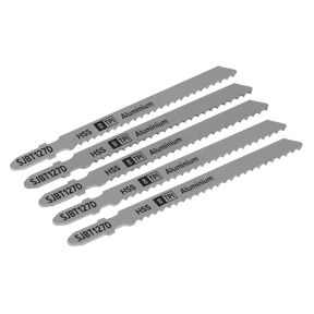 Sealey SJBT127D Jigsaw Blade for Aluminium 100mm 8tpi - Pack of 5
