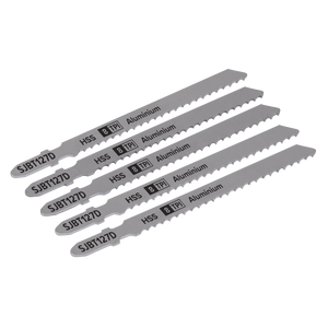 Sealey SJBT127D Jigsaw Blade for Aluminium 100mm 8tpi - Pack of 5