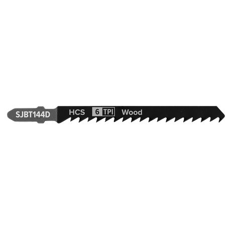 Sealey SJBT144D Jigsaw Blade for General Wood 100mm 6tpi - Pack of 5 - additional view 2