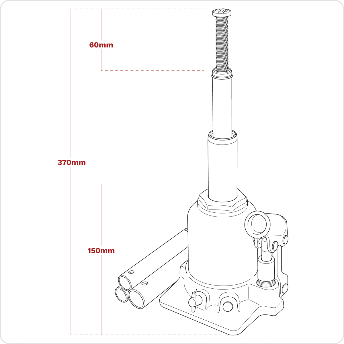 Sealey SJT2 Telescopic Bottle Jack 2 Tonne - additional view 8