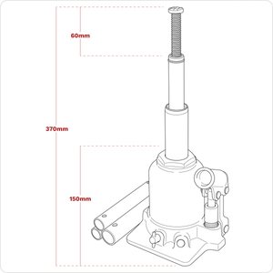 Sealey SJT2 Telescopic Bottle Jack 2 Tonne - additional view 8