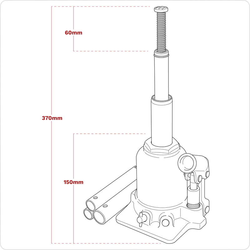 Sealey SJT2 Telescopic Bottle Jack 2 Tonne - additional view 8