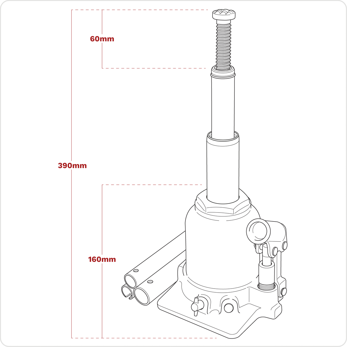 Sealey SJT4 Telescopic Bottle Jack 4 Tonne - additional view 9