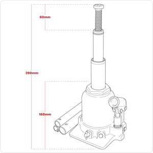 Sealey SJT4 Telescopic Bottle Jack 4 Tonne - additional view 9