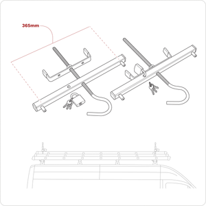 Sealey SLC2 Ladder Roof Rack Clamps - additional view 3