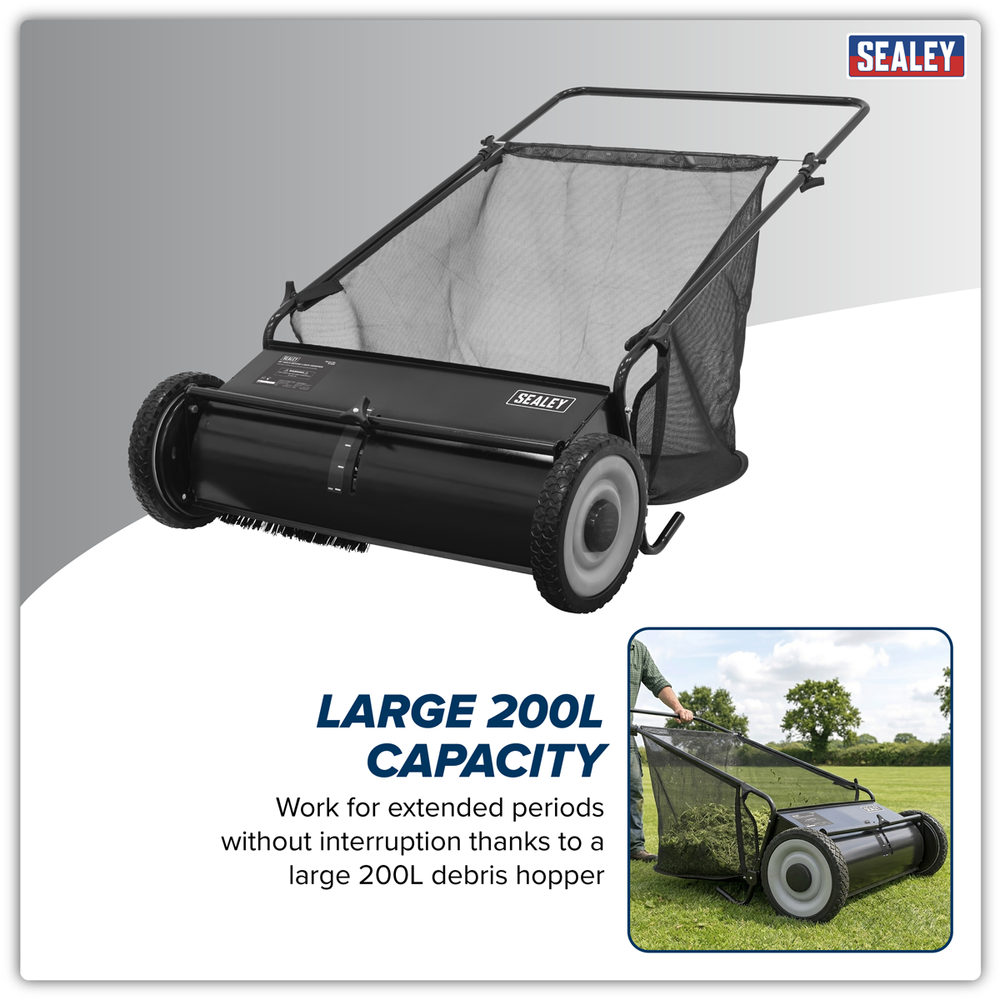 Sealey SLS26 26" Walk Behind Garden Sweeper 200L Capacity - additional view 6