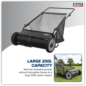 Sealey SLS26 26" Walk Behind Garden Sweeper 200L Capacity - additional view 6