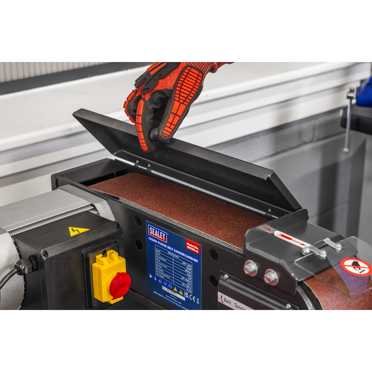 Sealey SM100 Power Belt Sander/Linisher 100 x 1220mm 1500W/230V - additional view 11