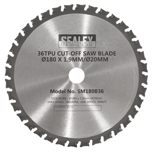 Sealey SM180B36 Cut-Off Saw Blade 180 x 1.9mm/20mm 36tpu - additional view 2