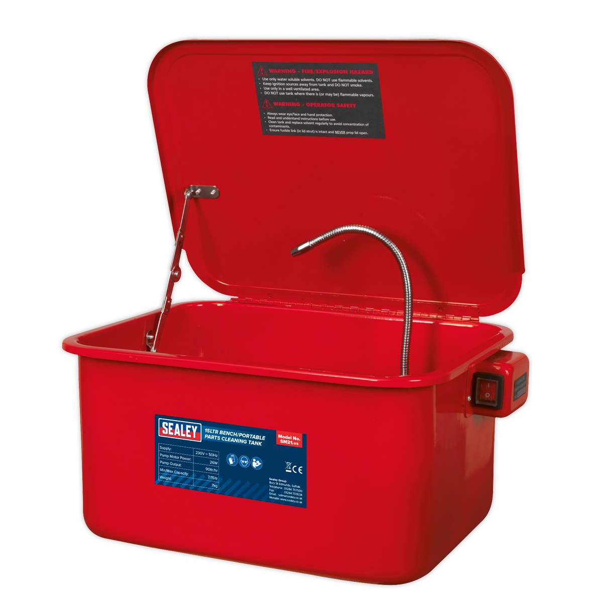 Sealey SM21 Bench/Portable Parts Washer 15L - additional view 2