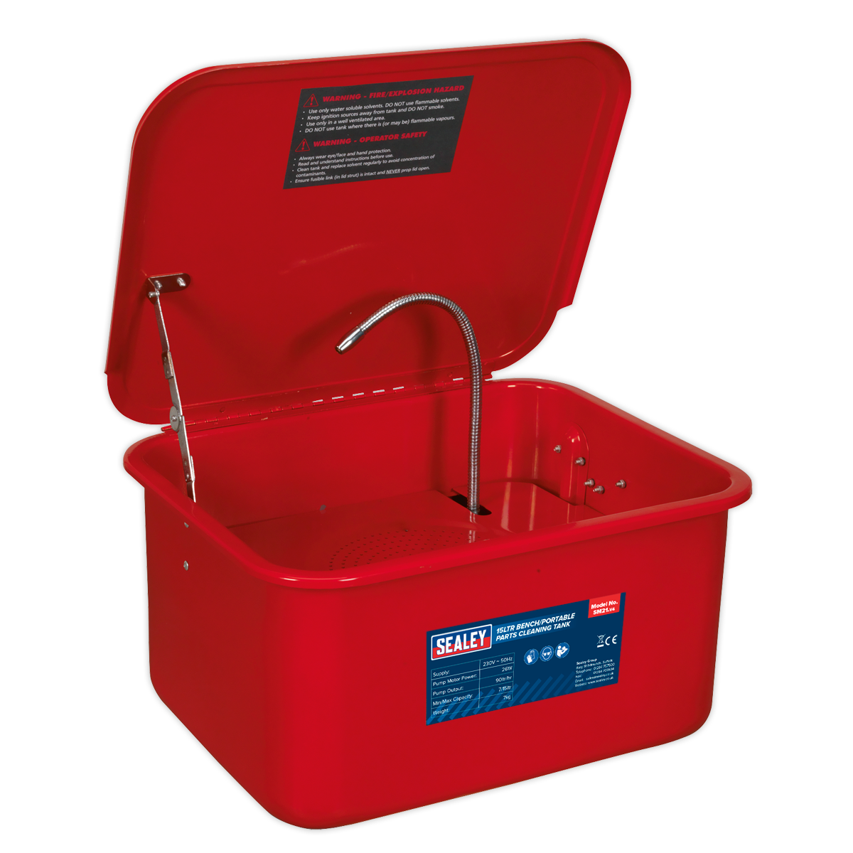 Sealey SM21 Bench/Portable Parts Washer 15L - additional view 3