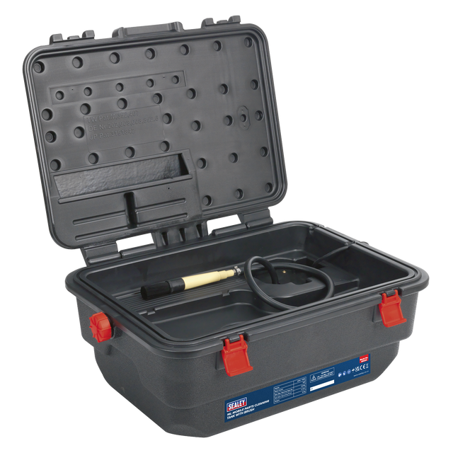 Sealey SM222 Mobile Parts Cleaning Tank with Brush 16L