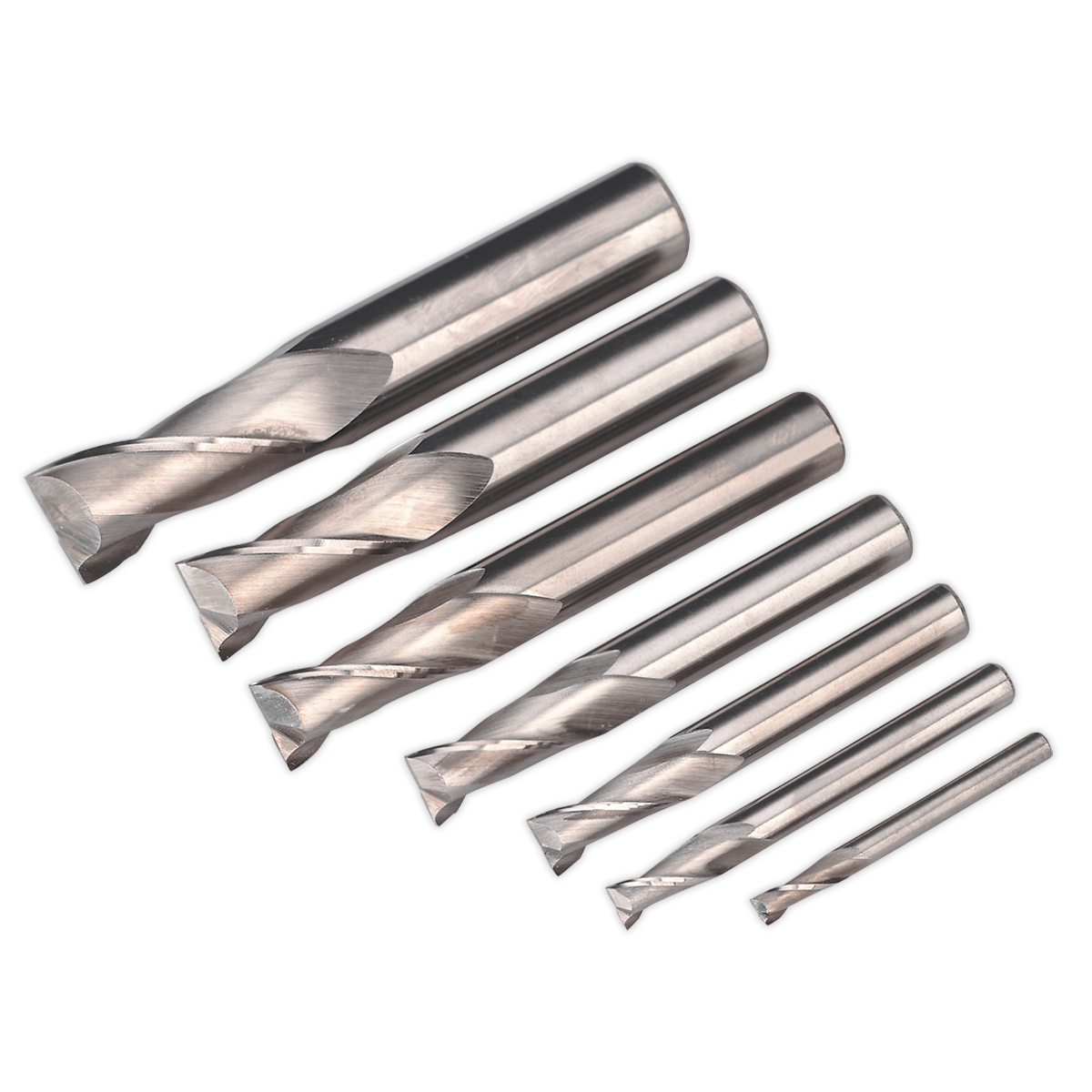 Sealey SM2502EMSET HSS End Mill Set 2 Flute 4-16mm