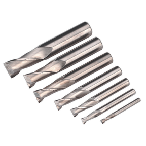 Sealey SM2502EMSET HSS End Mill Set 2 Flute 4-16mm