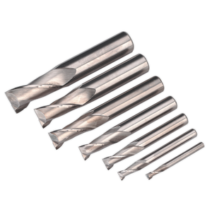 Sealey SM2502EMSET HSS End Mill Set 2 Flute 4-16mm