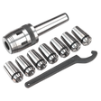 Sealey SM2502MCS Mill Chuck Set MT3-M12 4-16mm