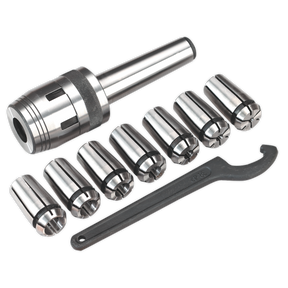 Sealey SM2502MCS Mill Chuck Set MT3-M12 4-16mm