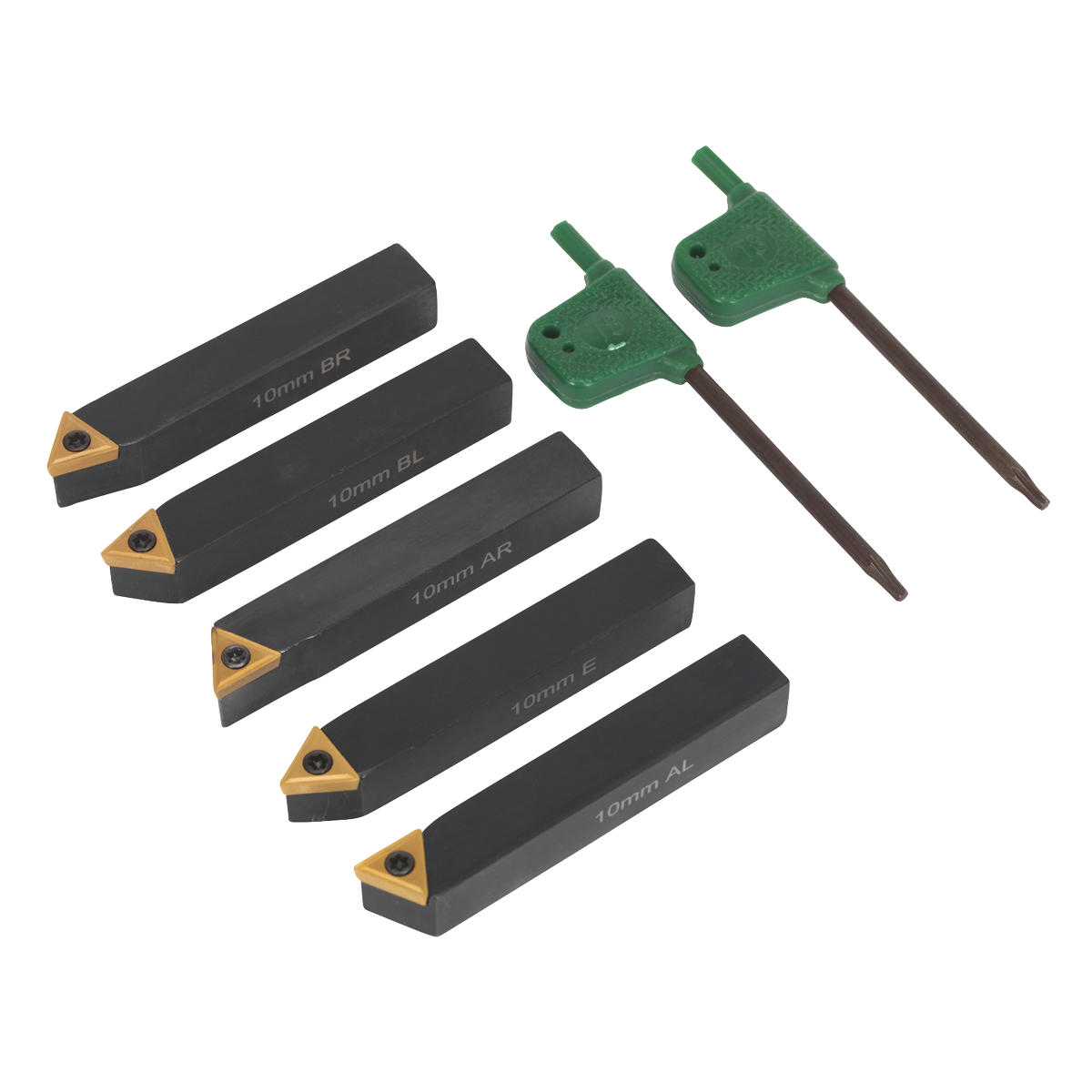 Sealey SM3025CS1 Indexable Lathe Turning Tool Set 10mm 5pc